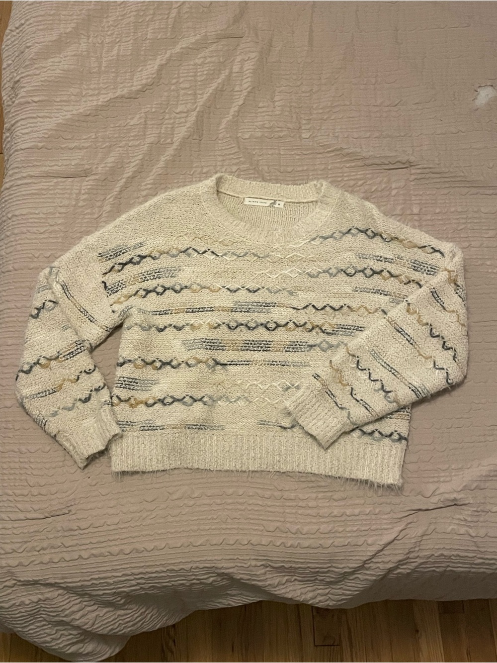 Altar'd State Cream Crewneck Sweater